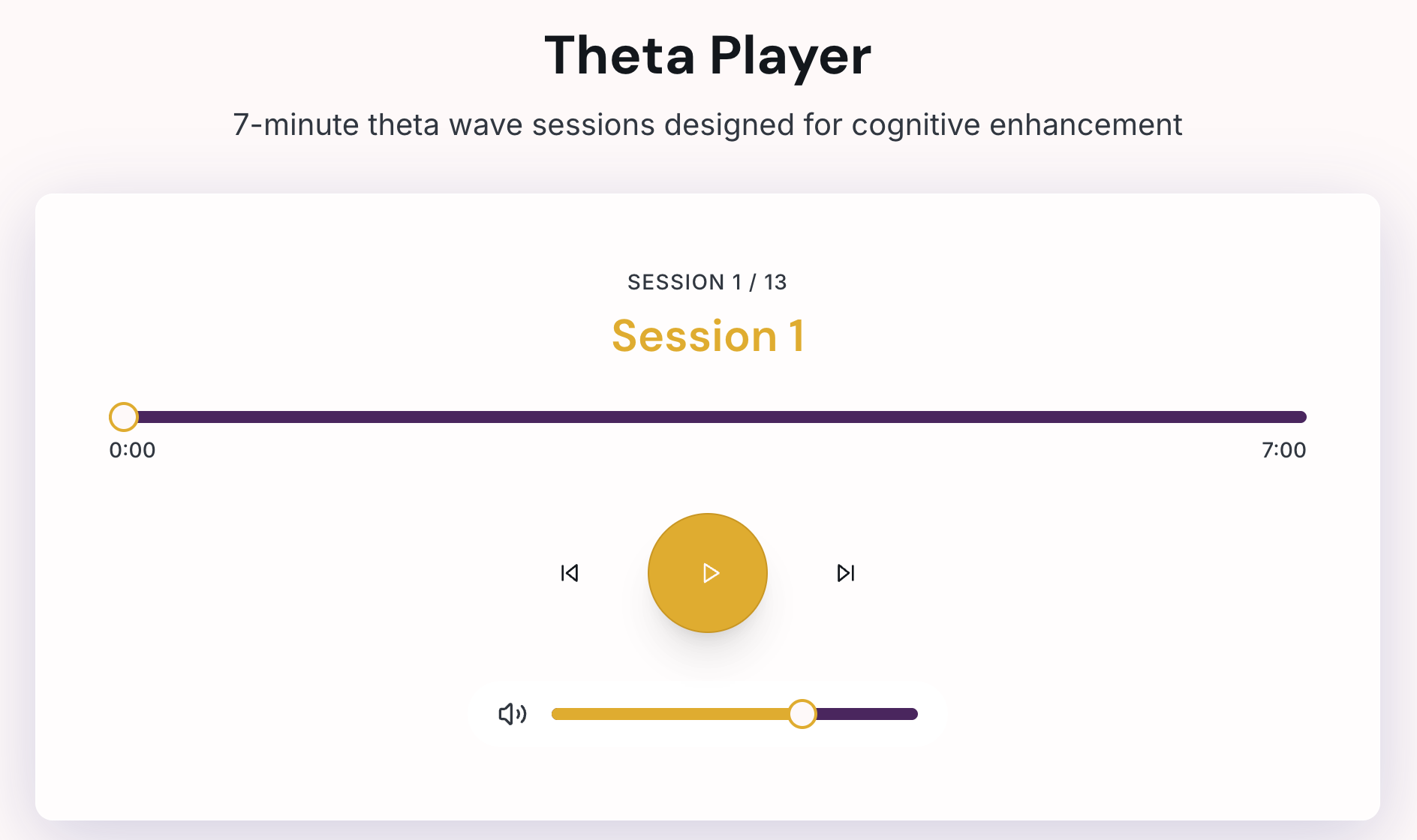 Theta Audio Player Screenshot